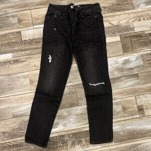 RSQ-Girls’ black distressed skinny jeans